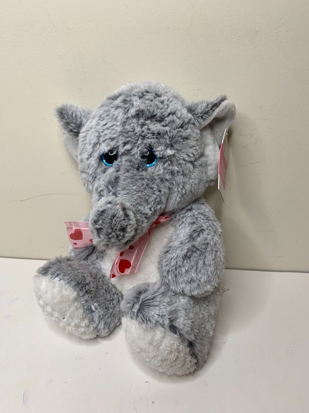 Best Made Toys Gray Elephant Plush 11" Heart Bow 2018 Stuffed Animal Toy Soft